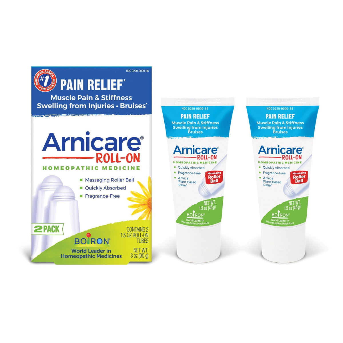 Boiron Arnicare Roll-on Twin Pack Homeopathic Medicine For Pain Relief 2 (1.5 oz) Roll-on