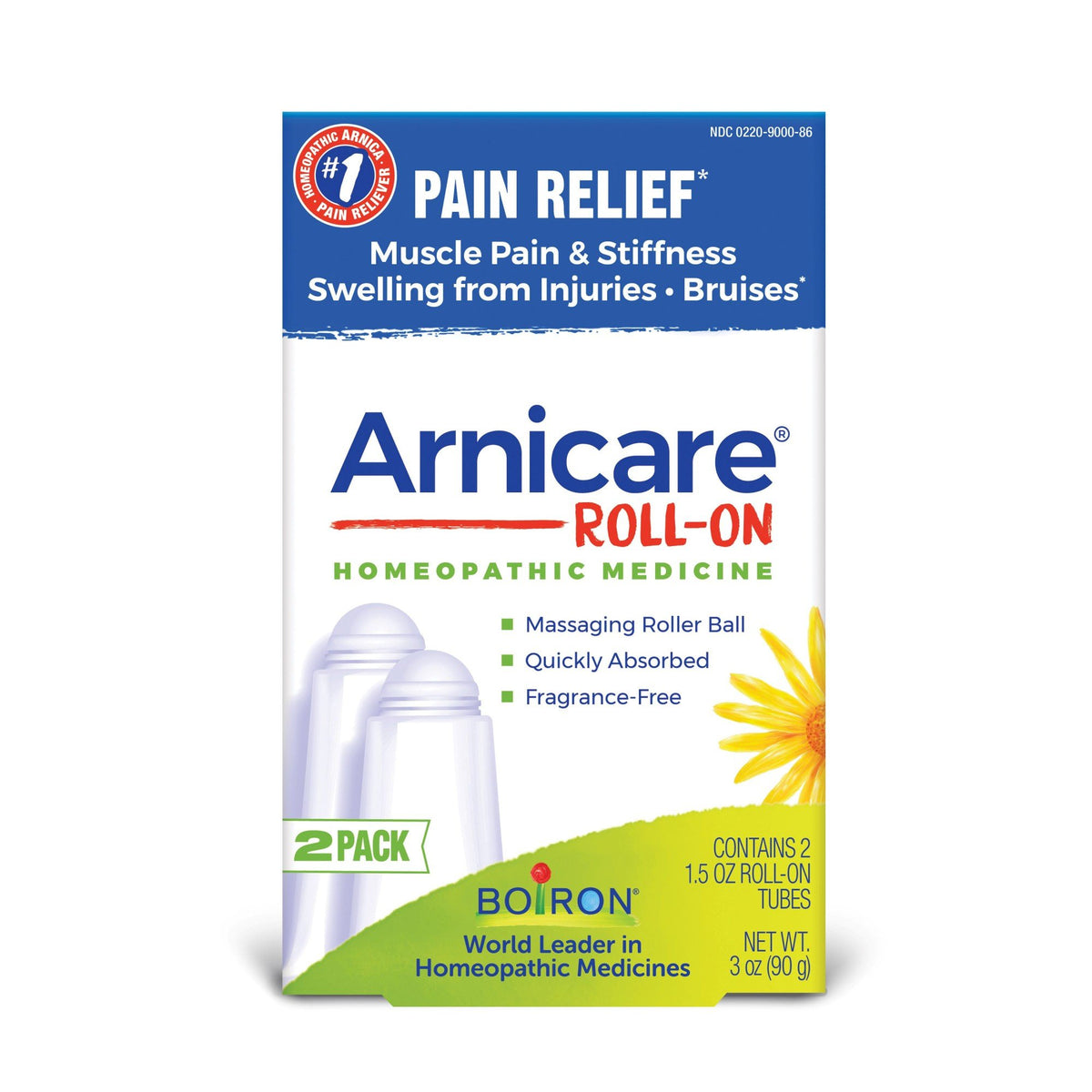 Boiron Arnicare Roll-on Twin Pack Homeopathic Medicine For Pain Relief 2 (1.5 oz) Roll-on