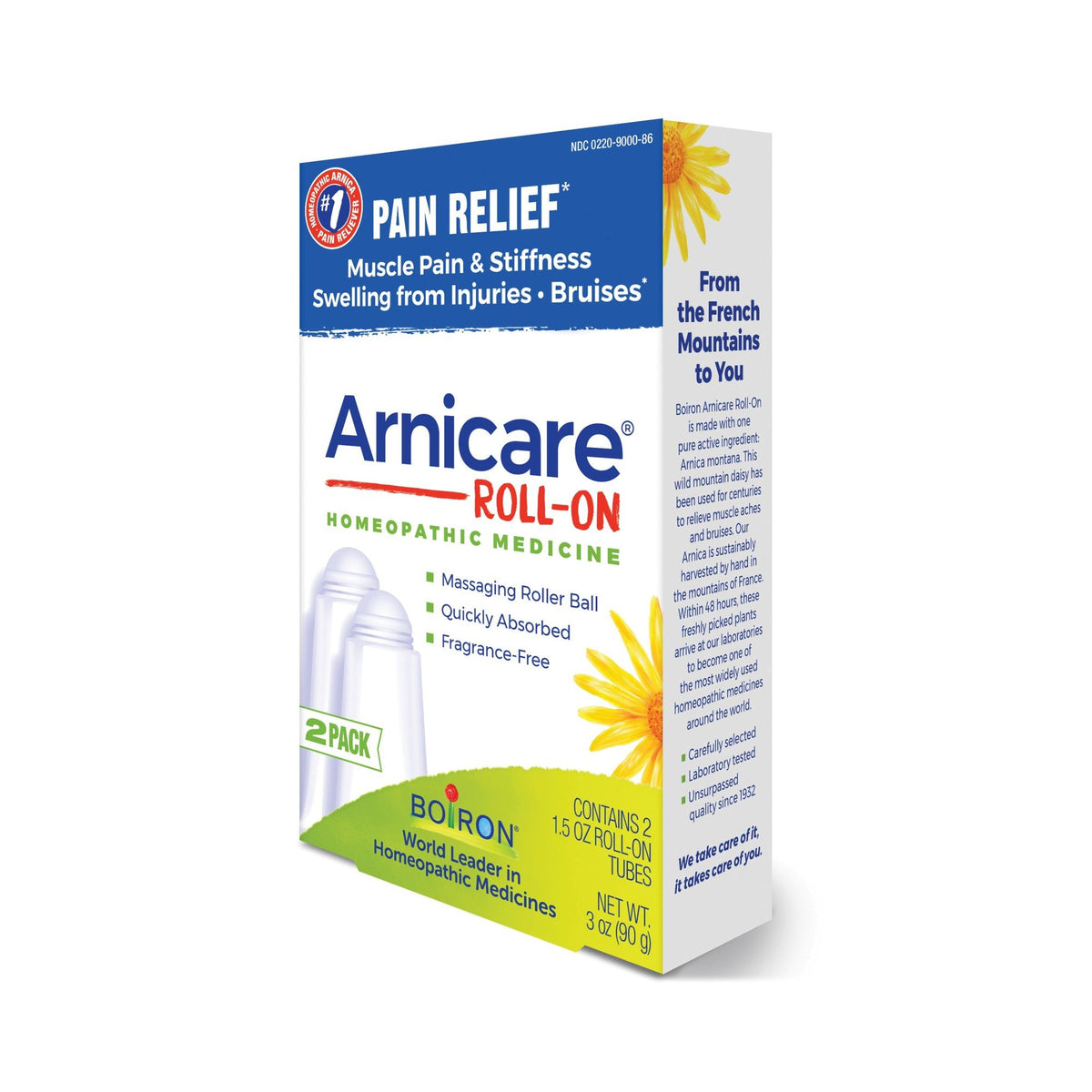 Boiron Arnicare Roll-on Twin Pack Homeopathic Medicine For Pain Relief 2 (1.5 oz) Roll-on