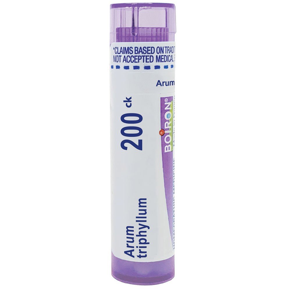 Boiron Arum Triphyllum 200CK Homeopathic Single Medicine For Cough, Cold &amp; Flu 80 Pellet