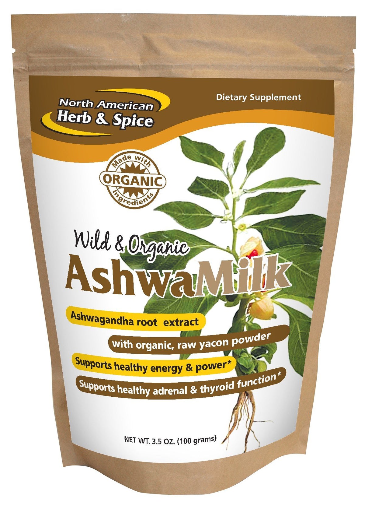 North American Herb &amp; Spice AshwaMilk 100 g Powder