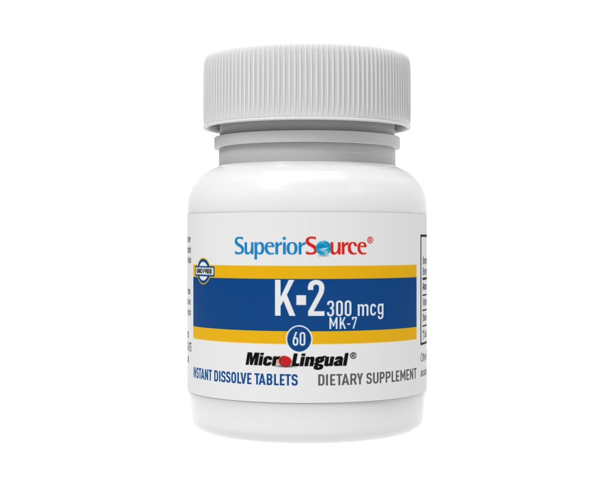 Superior Source Vitamin K2 300 mcg (Mk7) 60 Sublingual Tablet