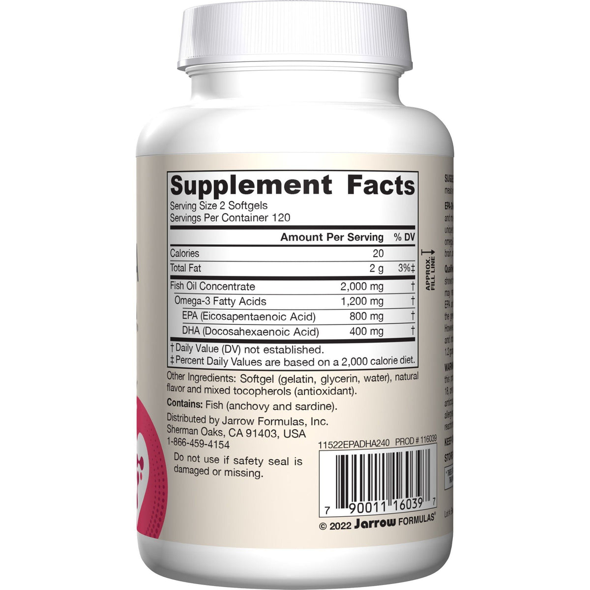 Jarrow Formulas EPA-DHA Balance 240 Capsule