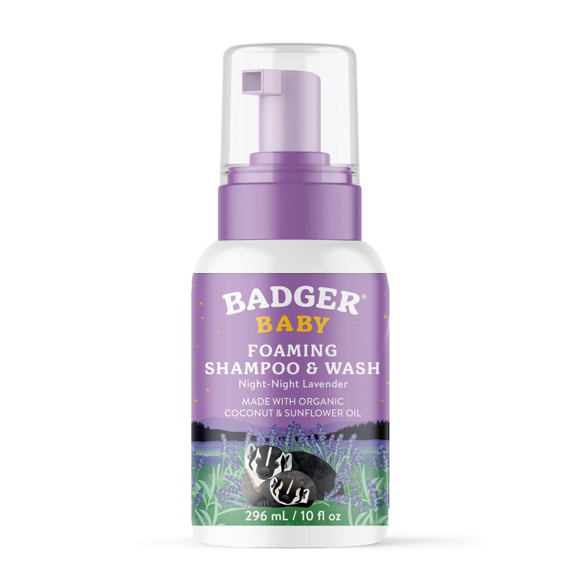 Badger Baby Night Night Foaming Shampoo & Wash 10 fl oz Liquid