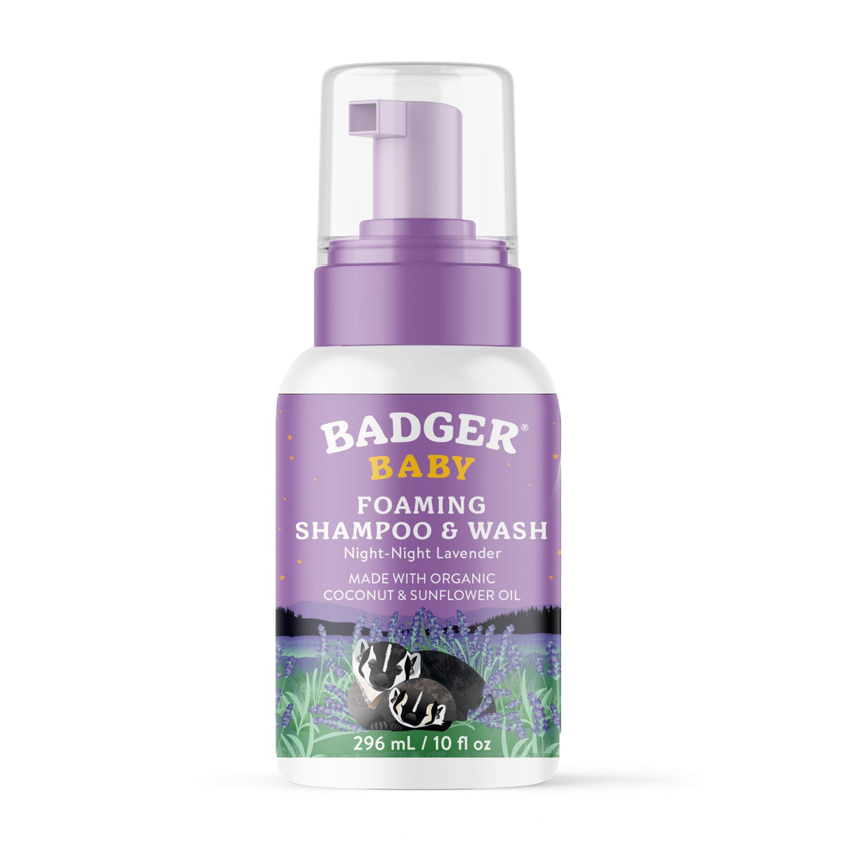 Badger Baby Night Night Foaming Shampoo &amp; Wash 10 fl oz Liquid
