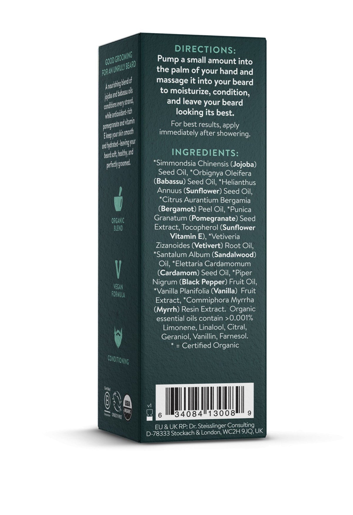 Badger Certified Organic Beard Oil 1 oz Oil