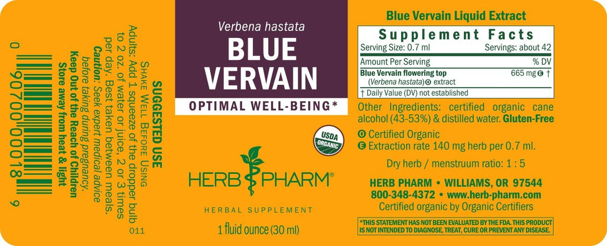 Herb Pharm Blue Vervain Extract 1 oz Liquid