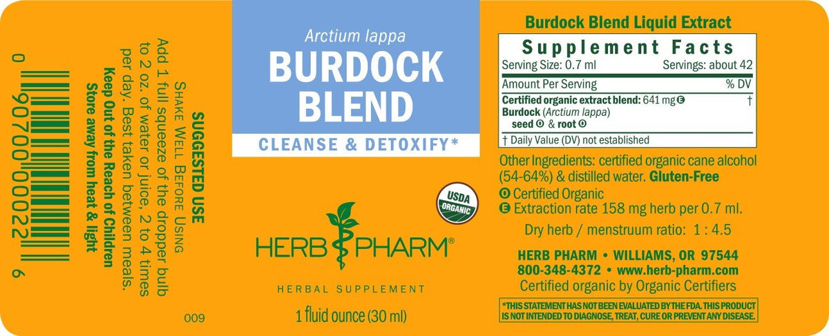 Herb Pharm Burdock Blend Extract 1 oz Liquid