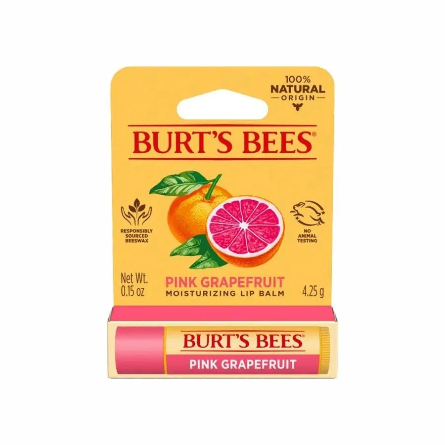 Burt's Bees Pink Grapefruit Lip Balm in Blister Box 0.15 oz. Lip Balm