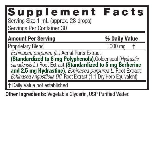 Nature's Answer Echinacea/Goldenseal Extract  Alcohol-Free 1 oz Liquid