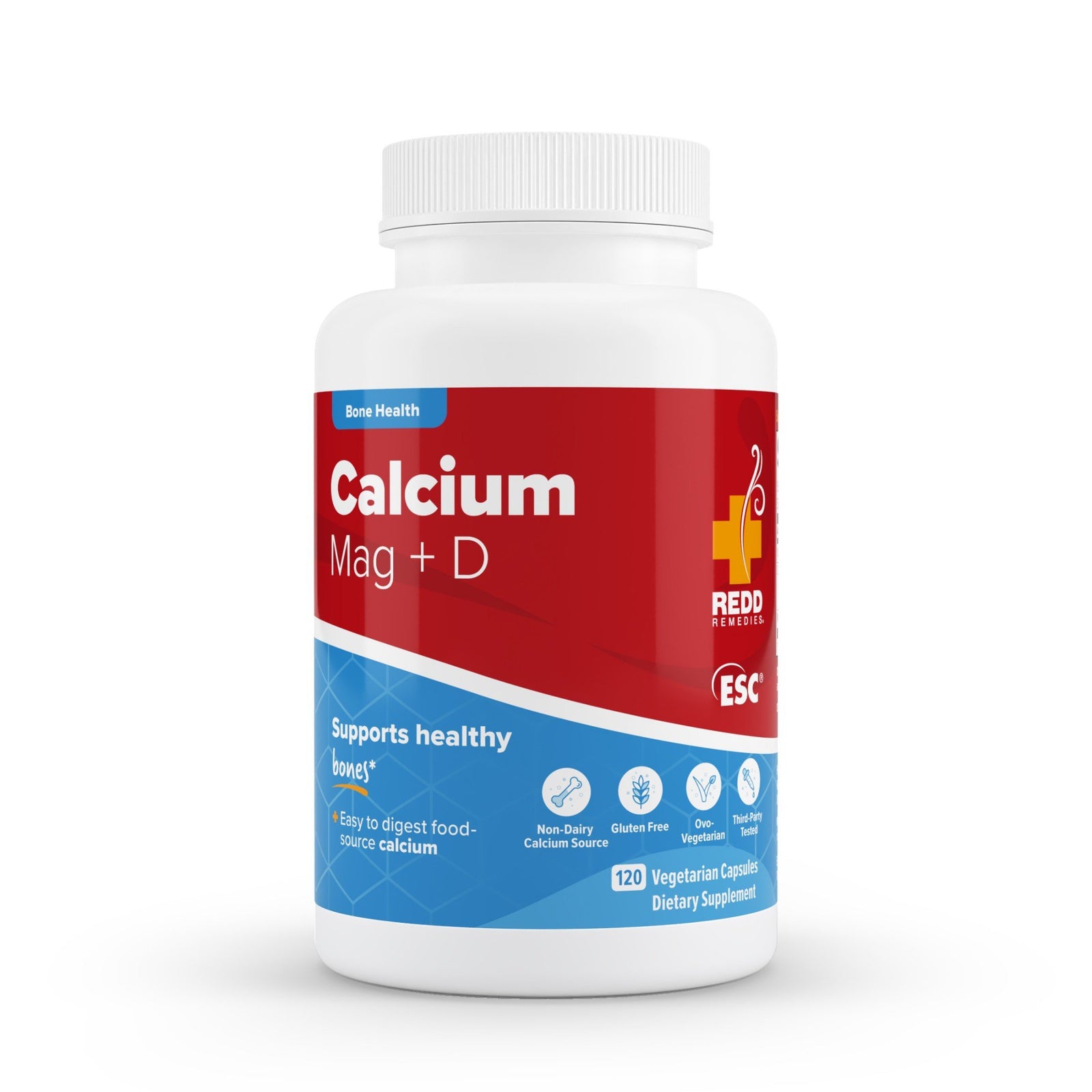 Redd Remedies Bone Health Calcium Mag + D 120 Vegetarian Capsules