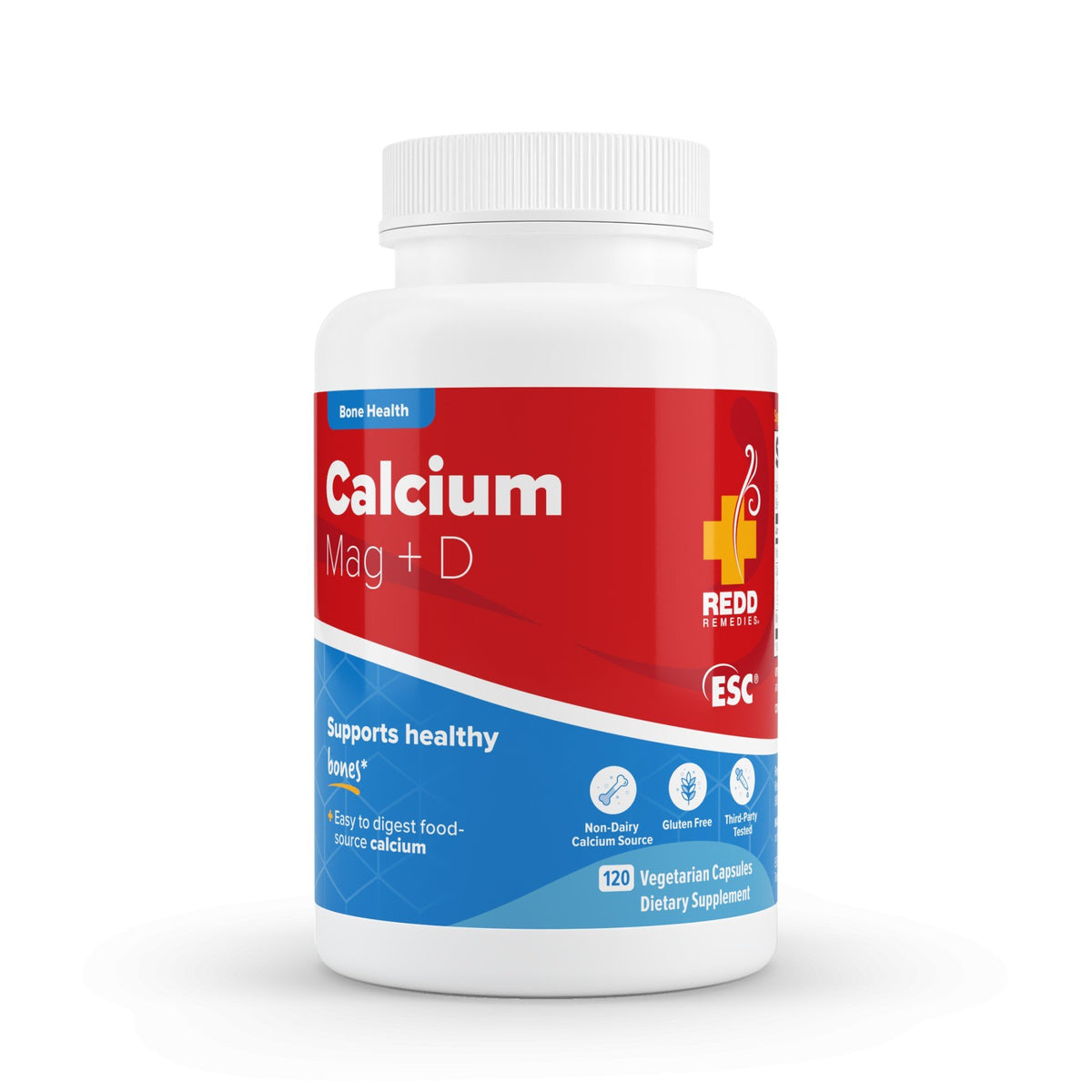 Redd Remedies Bone Health Calcium Mag + D 120 Vegetarian Capsules