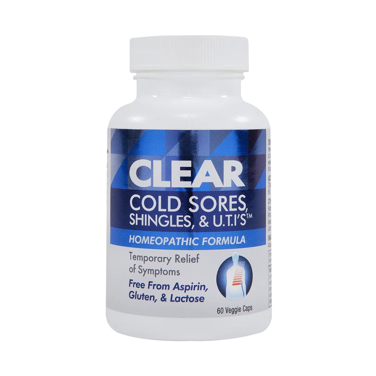 Clear Products Clear Cold Sores, Shingles and U.T.I.'s 60 Veggie Capsules