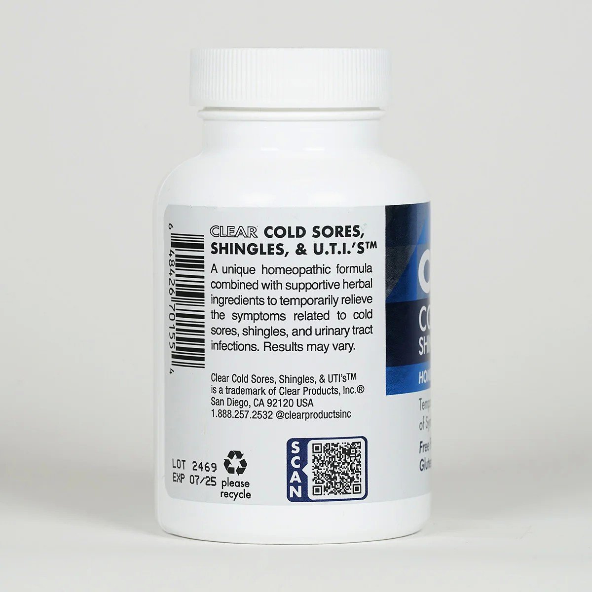 Clear Products Clear Cold Sores, Shingles and U.T.I.&#39;s 60 Veggie Capsules