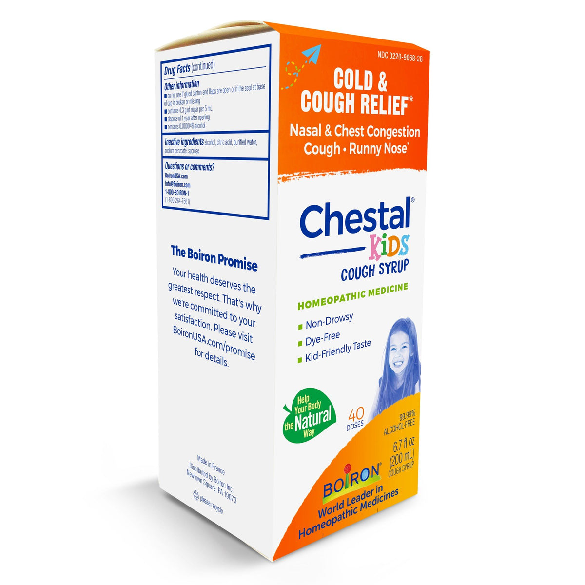 Boiron Chestal Kids Cold &amp; Cough Homeopathic Medicine For Cold &amp; Cough 6.7 fl oz Liquid