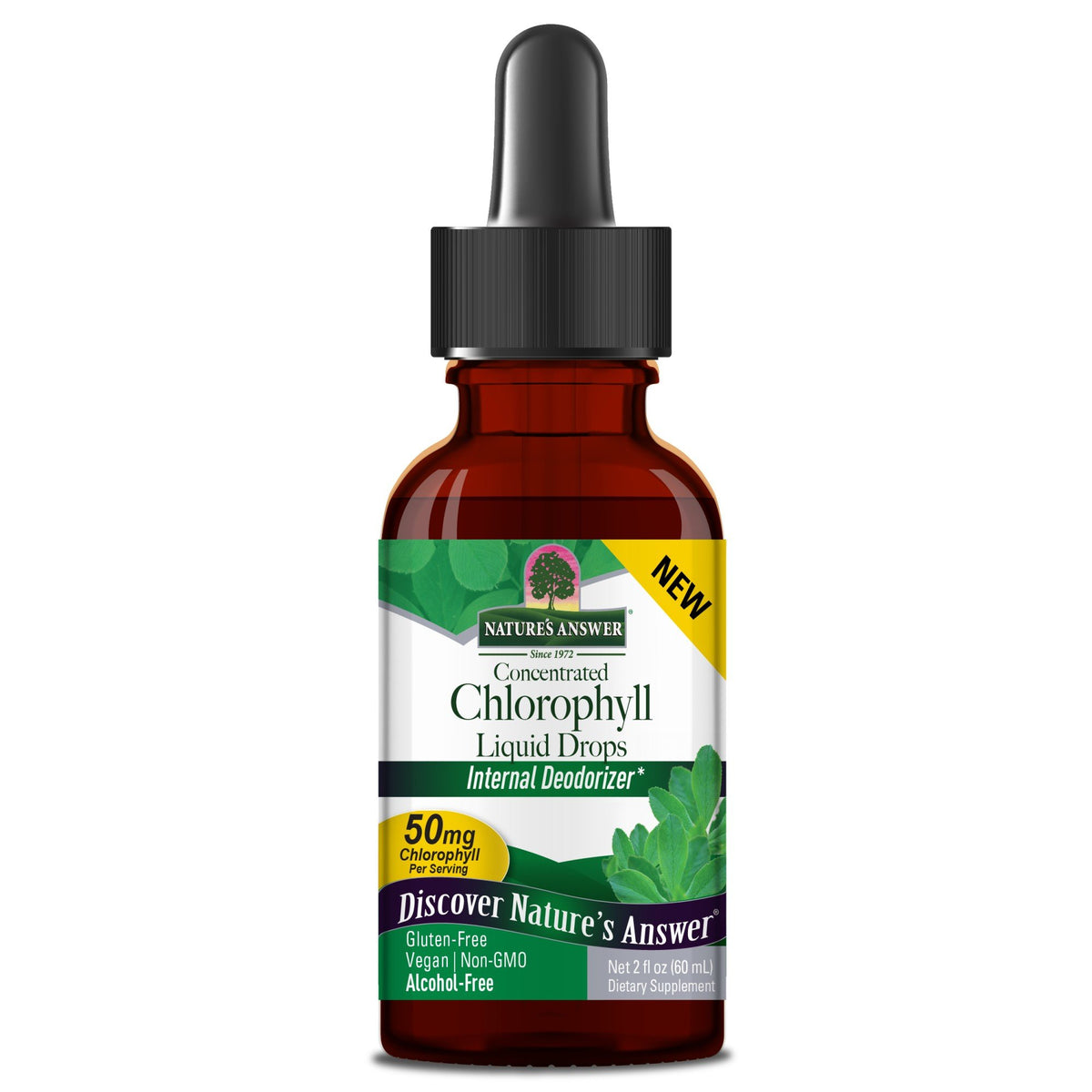 Nature's Answer Concentrated Chlorophyll Liquid Drops-Alcohol-Free-50 mg 2 fl oz Liquid