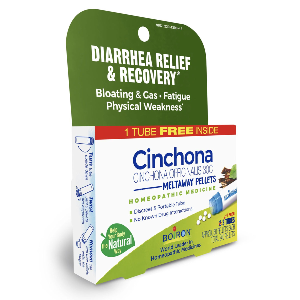 Boiron Cinchona Officinalis 30C 3 MDT Homeopathic Medicine For Diarrhea Relief &amp; Recovery 3 Pack Pellet