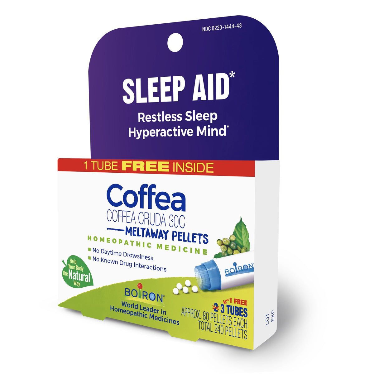 Boiron Coffea Cruda 30C 3 MDT Homeopathic Medicine For Restless Sleep 3 Pack Pellet