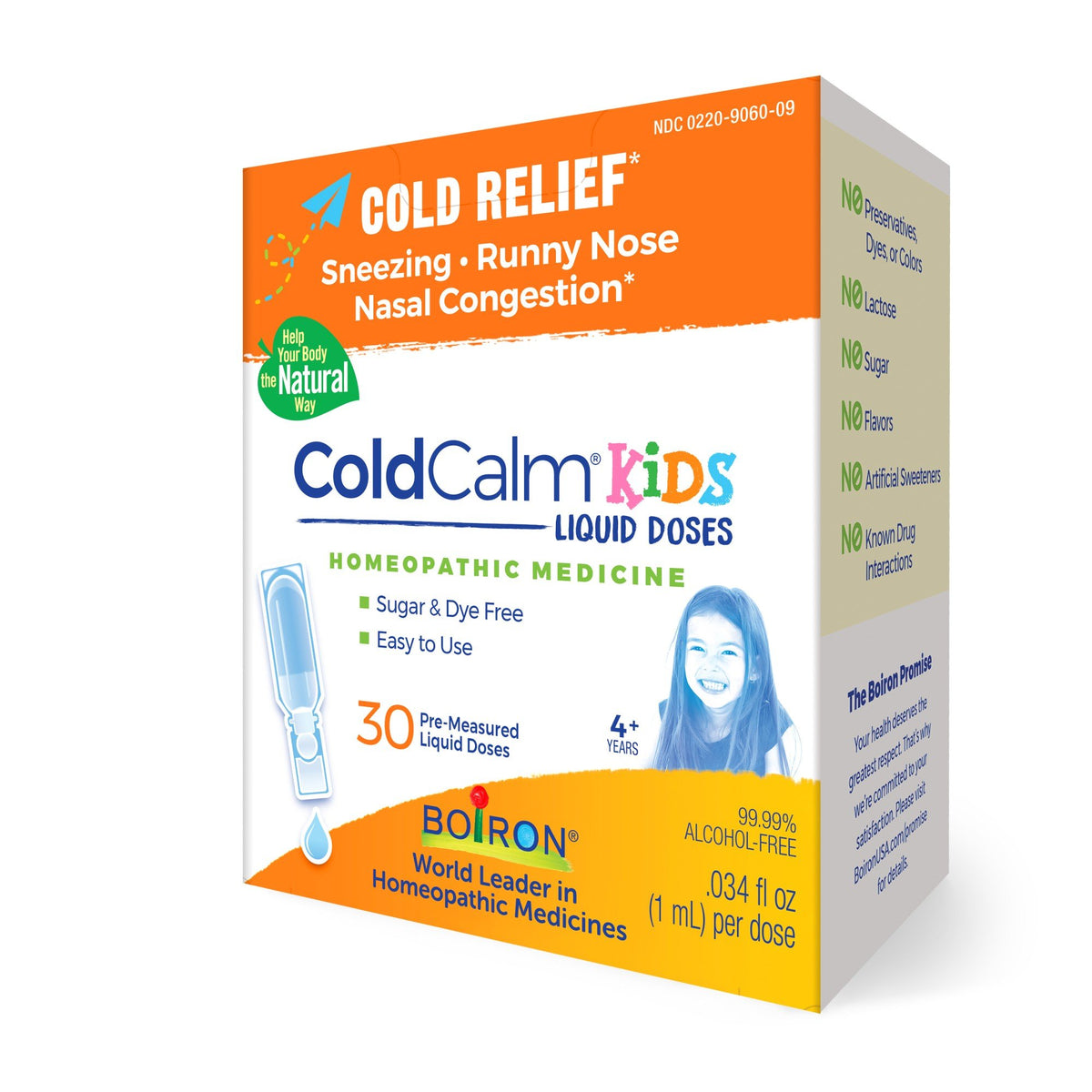 Boiron ColdCalm Kids Homeopathic Medicine For Cold Relief 30 Doses Liquid