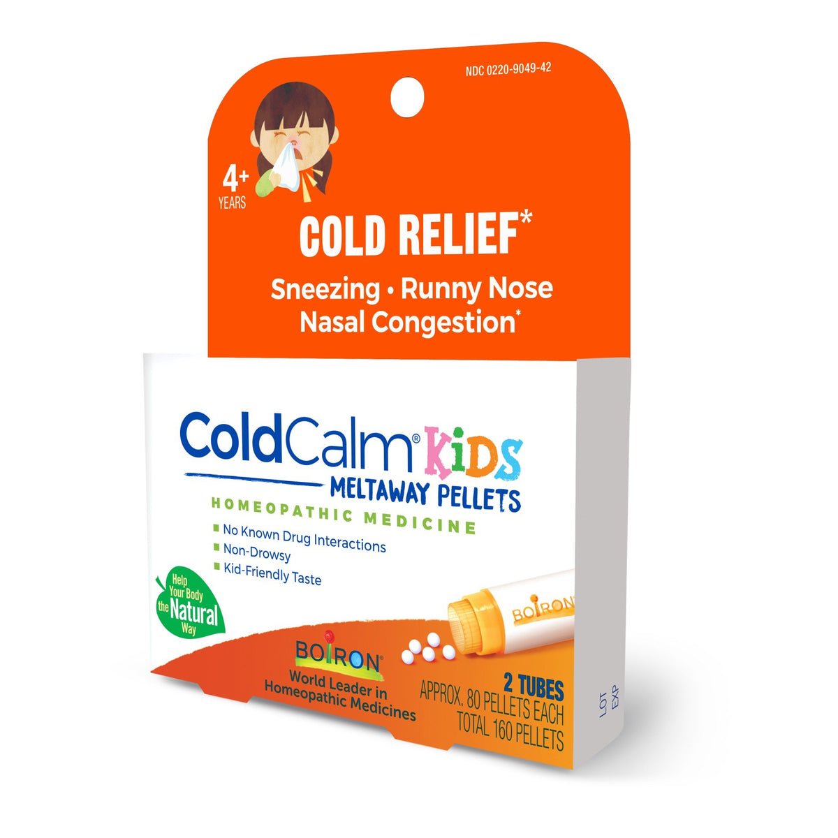 Boiron ColdCalm Kids Pellets 2 MDT Homeopathic Medicine For Children&#39;s Cold Relief 160 Pellet