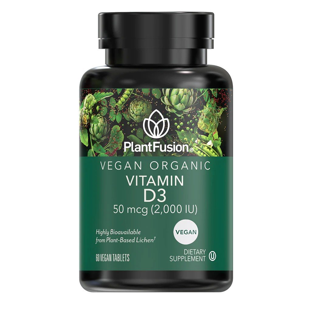 PlantFusion Vegan Organic Vitamin D3 50 mcg (2,000 IU) 60 Tablet