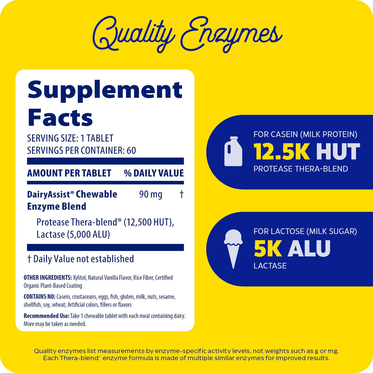 Enzymedica Dairy Assist Chewable 60 Chewable