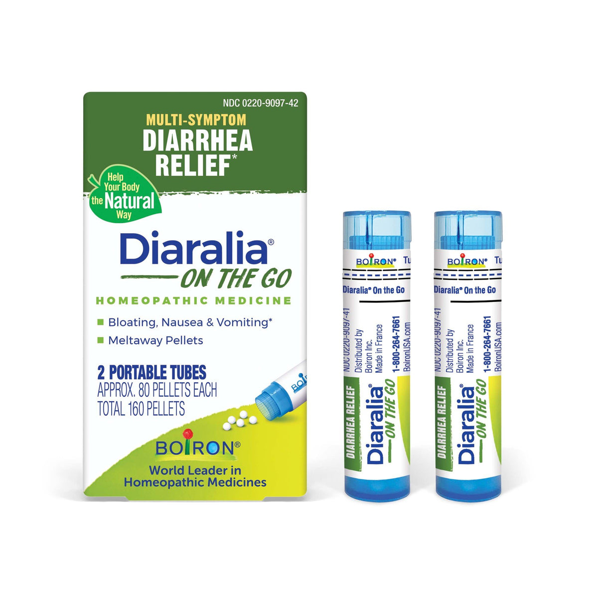 Boiron Diaralia On the Go Homeopathic Medicine for Diarrhea Relief 160 Pellet