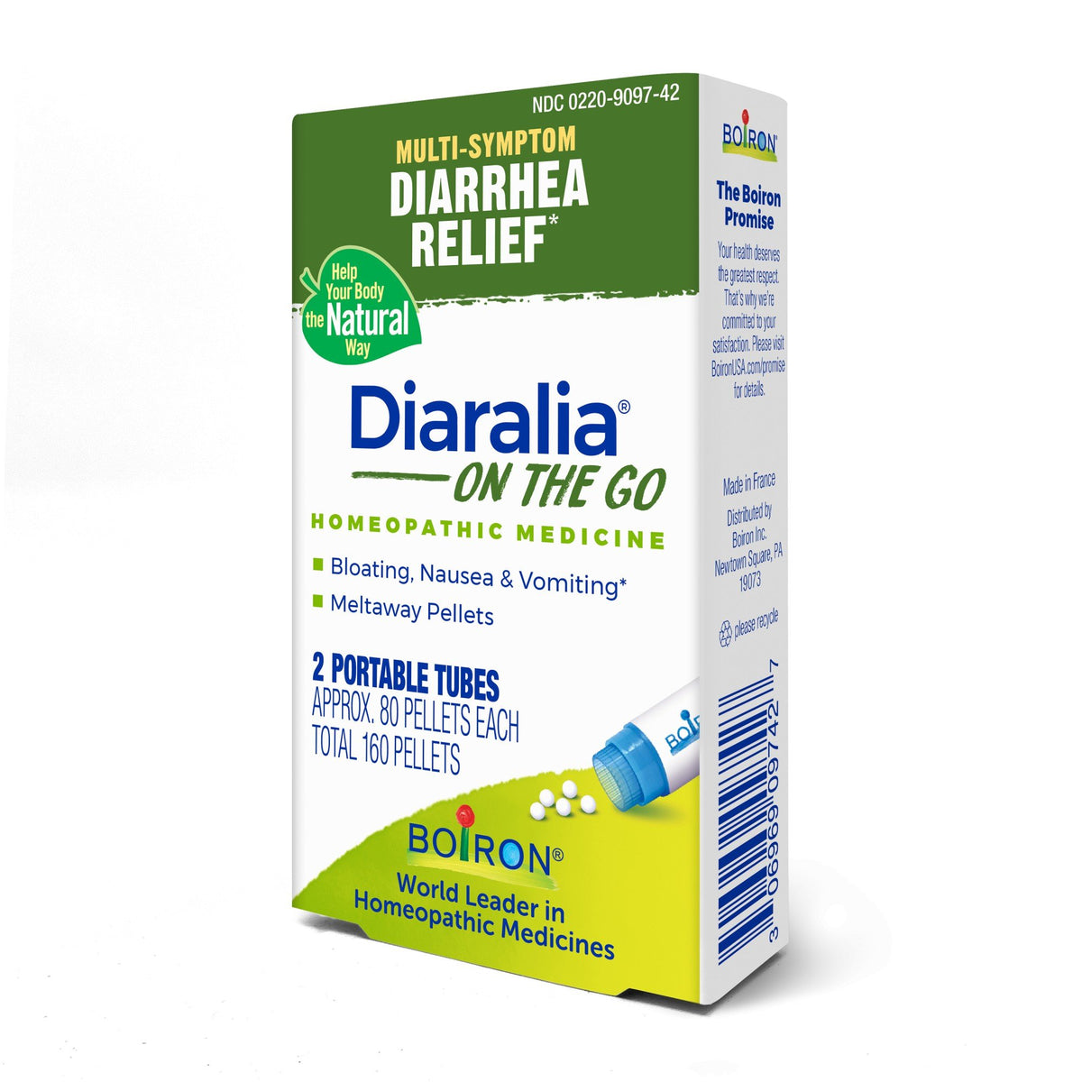 Boiron Diaralia On the Go Homeopathic Medicine for Diarrhea Relief 160 Pellet