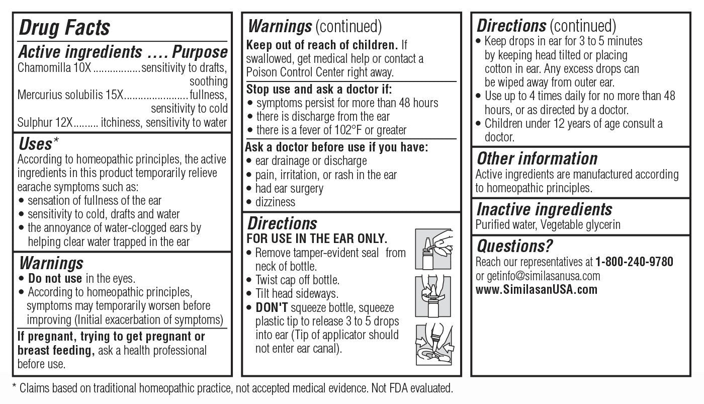 Similasan Earache Relief Ear Drops 0.33 fl oz Liquid VitaminLife