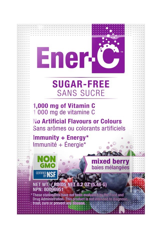 Ener-Life Ener-C-Multivitamin Drink Mix-1,000 mg-Vitamin C-Sugar Free-Mixed Berry-30 Count 5.78 oz(163.8 g) Powder
