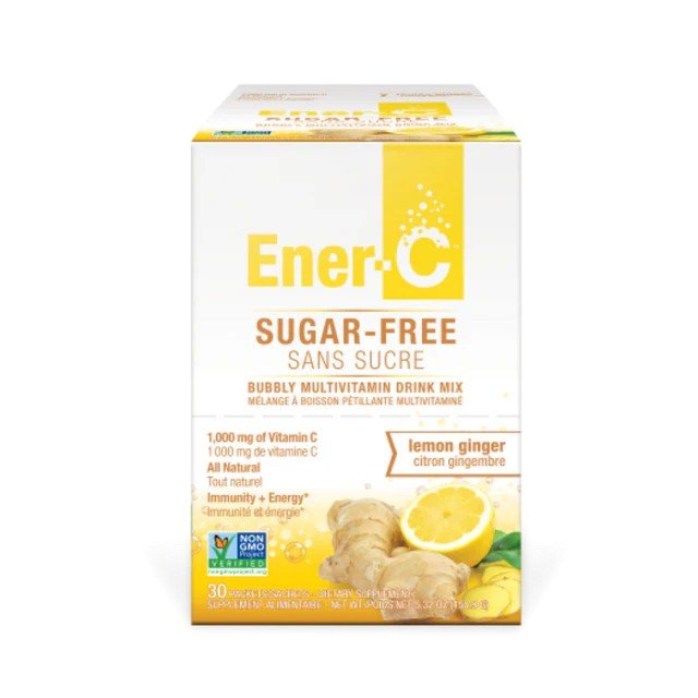 Ener-Life Ener-C-Multivitamin Drink Mix-1,000 mg-Vitamin C-Sugar Free-Lemon Ginger-30 Count 5.78 oz(163.8 g) Powder