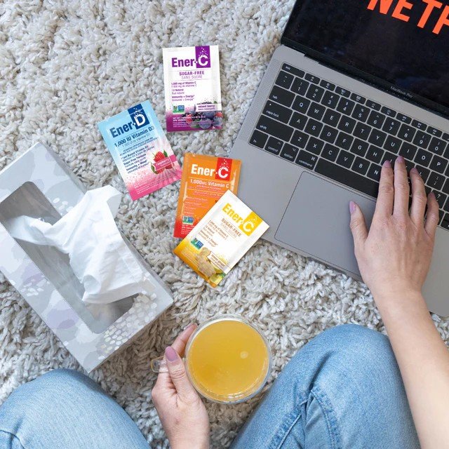 Ener-Life Ener-C-Multivitamin Drink Mix-1,000 mg-Vitamin C-Sugar Free-Lemon Ginger-30 Count 5.78 oz(163.8 g) Powder