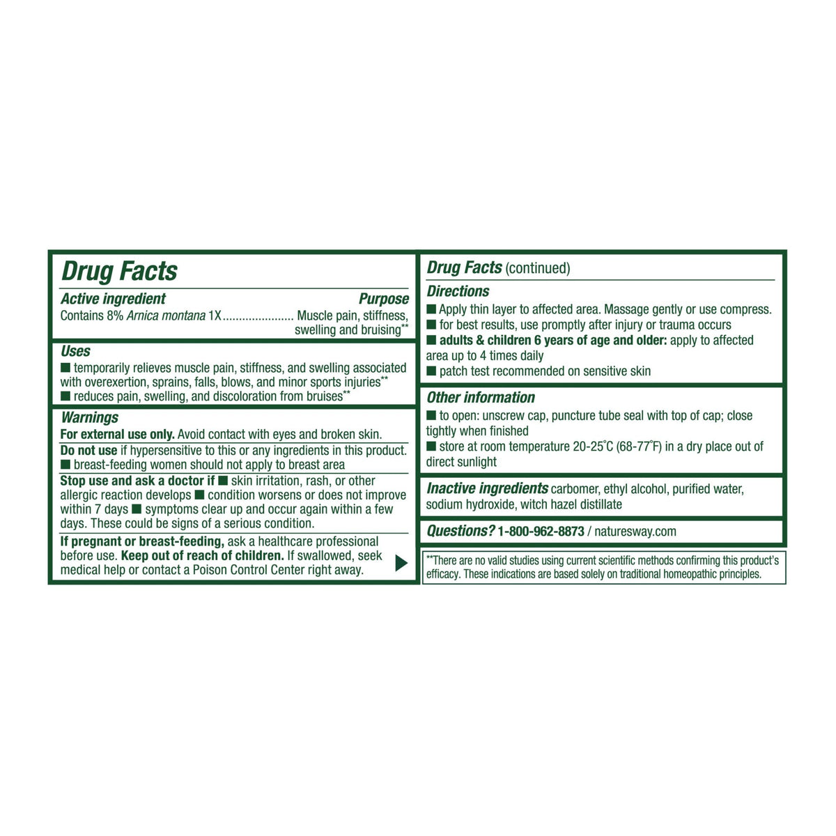 Boericke & Tafel Arniflora Arnica Gel 2.75 oz Gel