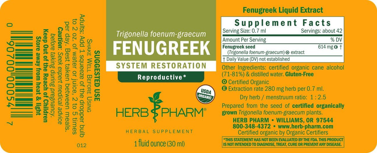 Herb Pharm Fenugreek Extract 1 oz Liquid