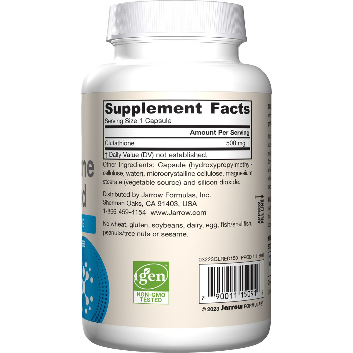 Jarrow Formulas Reduced Glutathione 500mg 150 VegCap