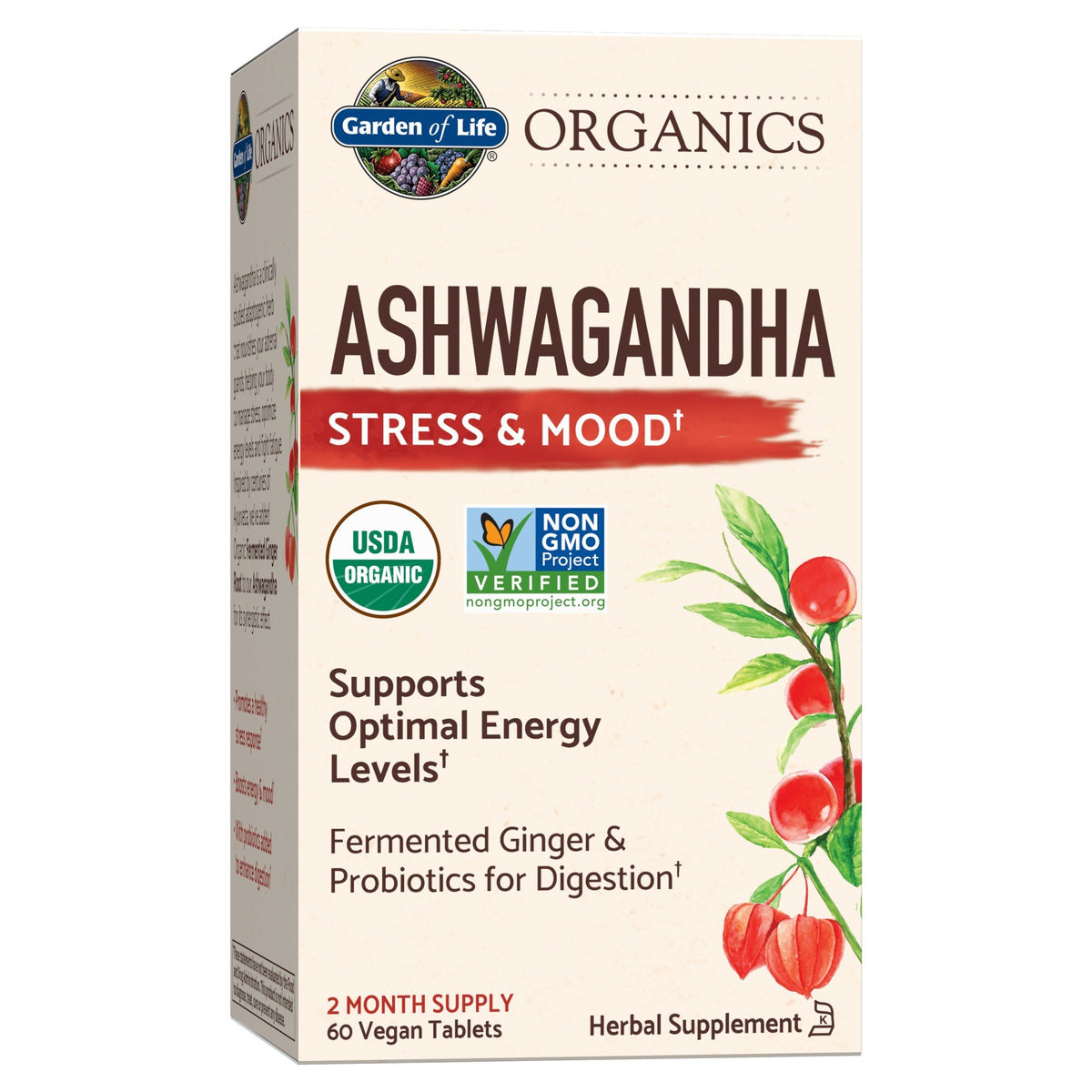 Garden of Life Garden of Life Organics Ashwagandha Stress &amp; Mood 60 Tablet