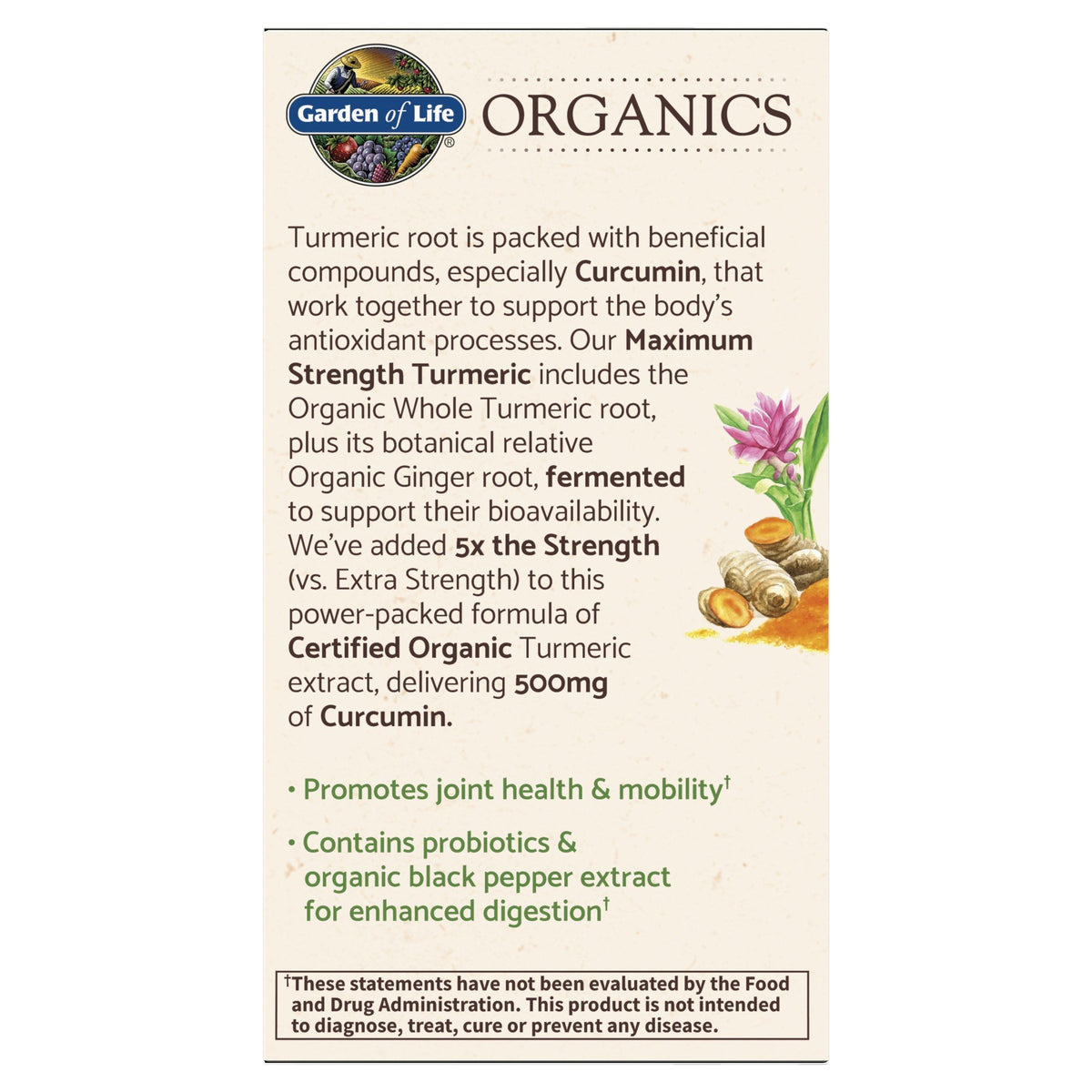 Garden of Life Garden of Life Organics Maximum Strength Turmeric Joints &amp; Mobility 30 Tablet