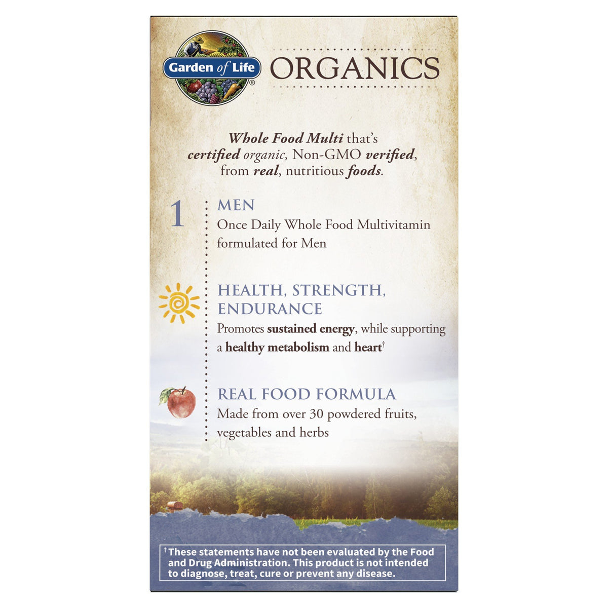 Garden of Life Garden of Life Organics Men&#39;s Once Daily 60 Tablet