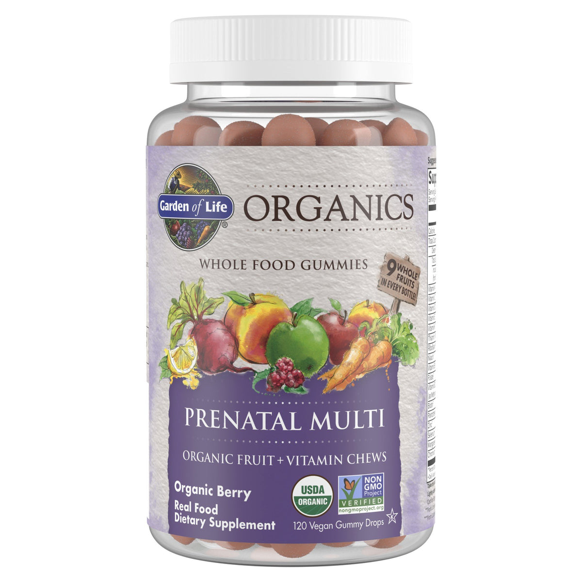 Garden of Life Garden of Life Organics Organic Fruit Gummies - Prenatal Multi Berry Flavor 120 Gummy