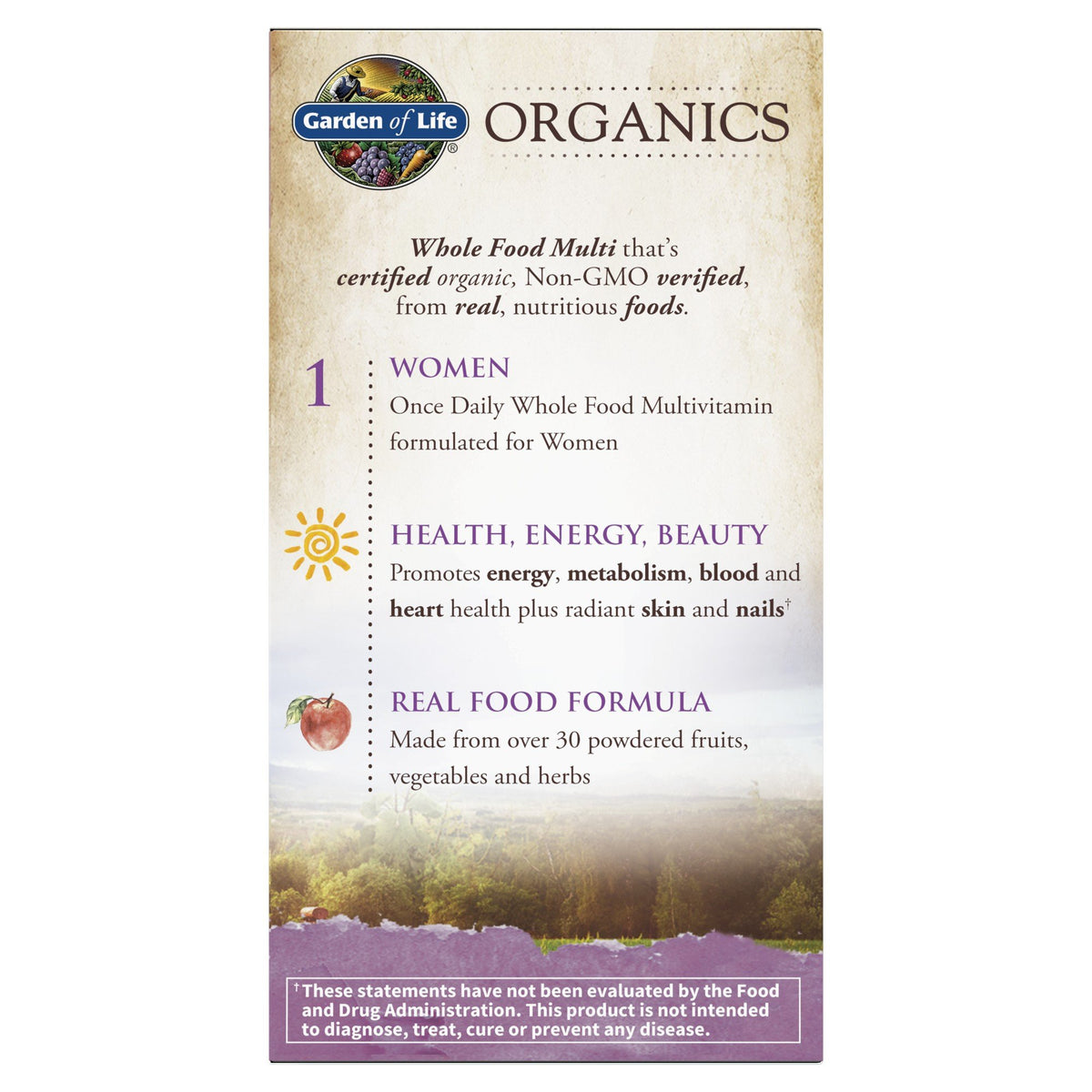 Garden of Life Garden of Life Organics Women&#39;s Once Daily Multi 60 Tablet