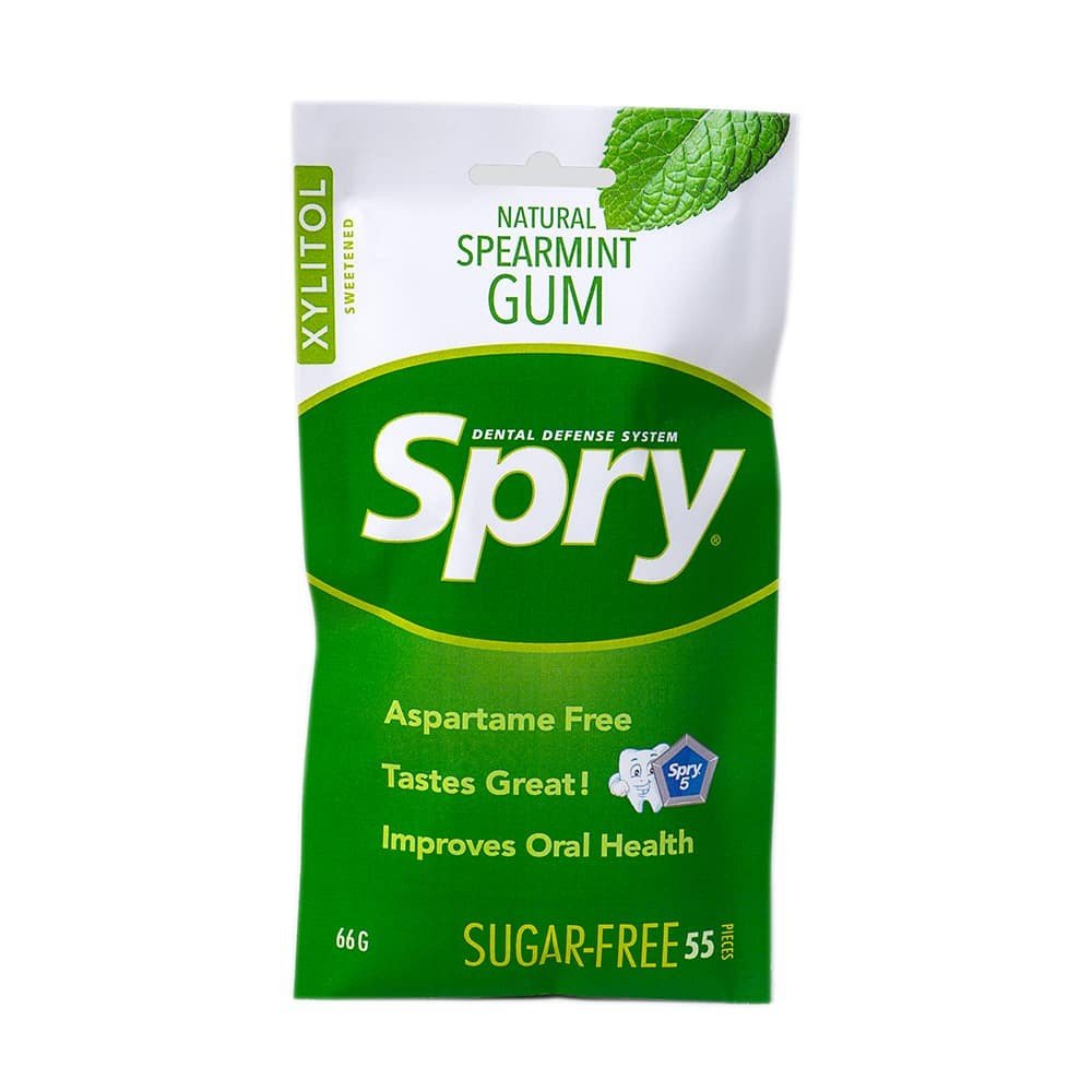 Xlear Spry Xylitol-Sugar-Free-Gum-Spearmint 55 Bag