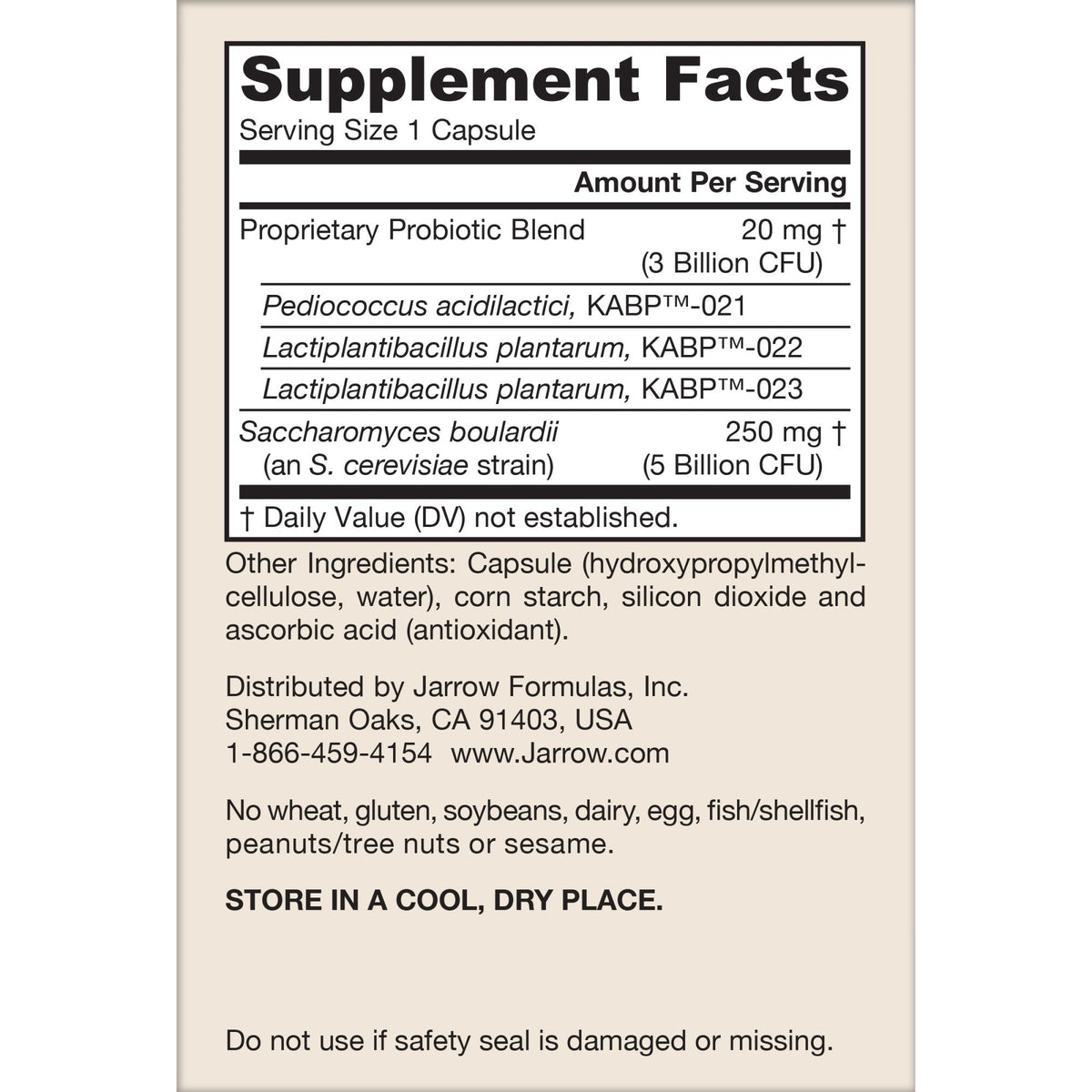 Jarrow Formulas Jarro-Dophilus Gut Calm 30 VegCap