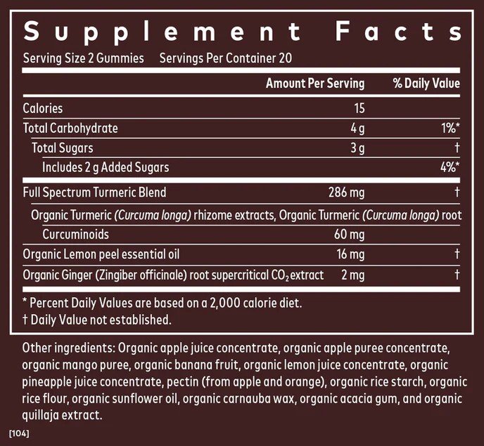 Gaia Herbs Turmeric Supreme Adult Daily Gummies 40 Gummy