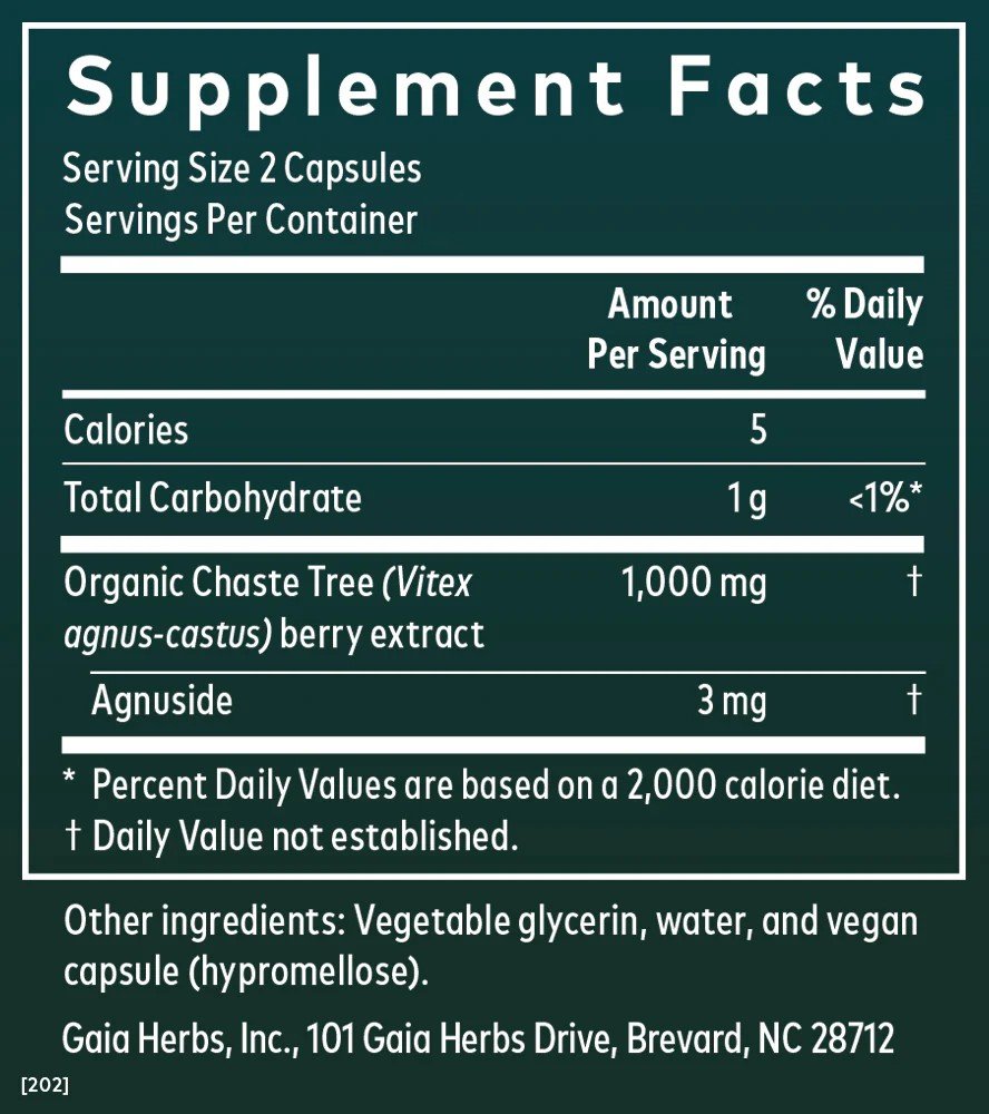 Gaia Herbs Vitex Berry 120 Capsule