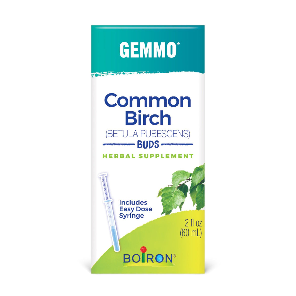 Boiron Common Birch, Buds Herbal Supplement 2 fl oz(60 ml) Liquid