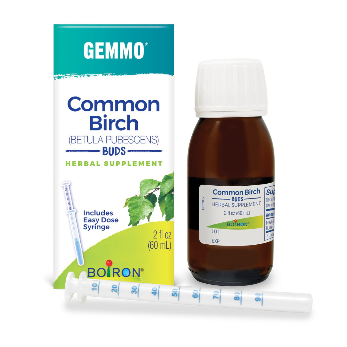 Boiron Common Birch, Buds Herbal Supplement 2 fl oz(60 ml) Liquid