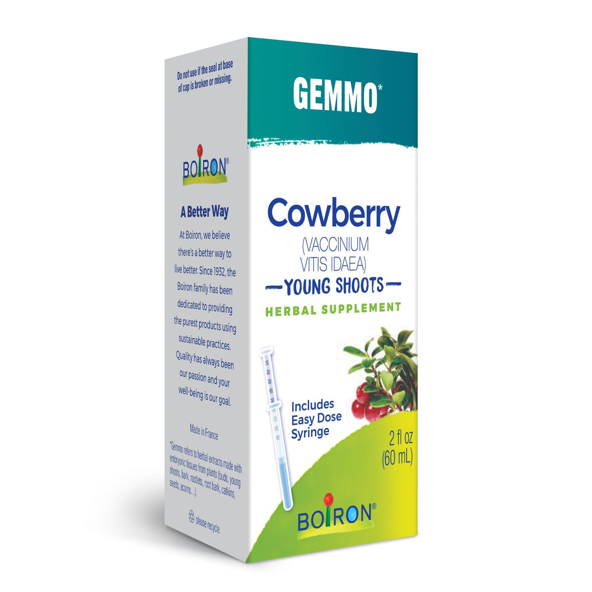 Boiron Cowberry, Young Shoots Herbal Supplement 2 fl oz (60 ml) Liquid