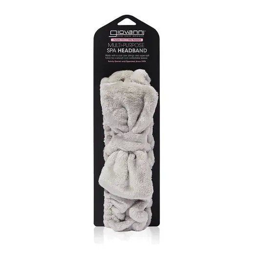 Giovanni Plush Multi-Purpose Spa Headband, Gray 1 Pack