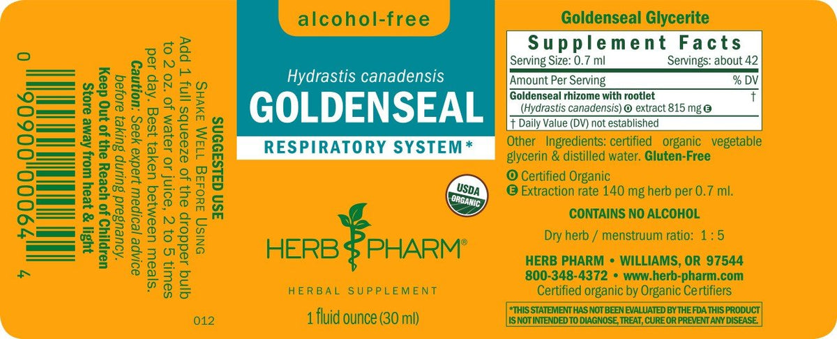 Herb Pharm GoldensealAlcohol-Free 1 oz Liquid