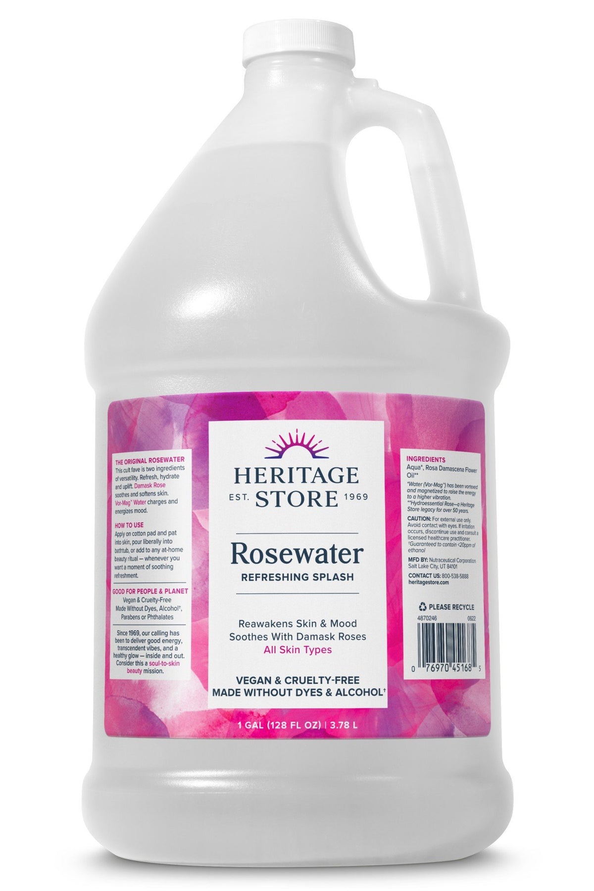 Heritage Store Rose Petals Rosewater 1 Gallon Liquid